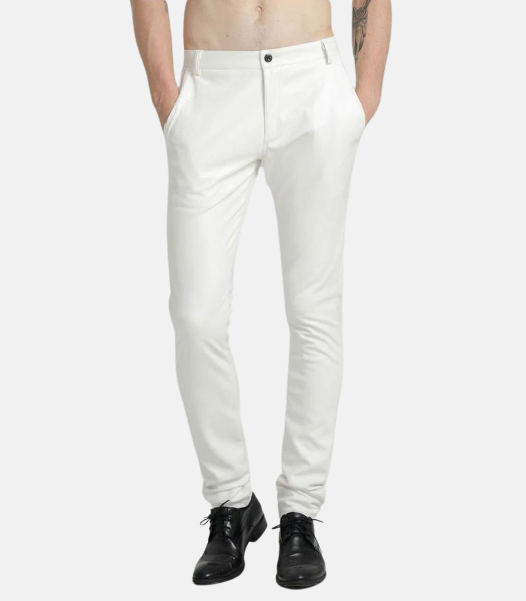 1-42-2.jpg Mens Casual Slim Fit White Leather Pants with Pockets