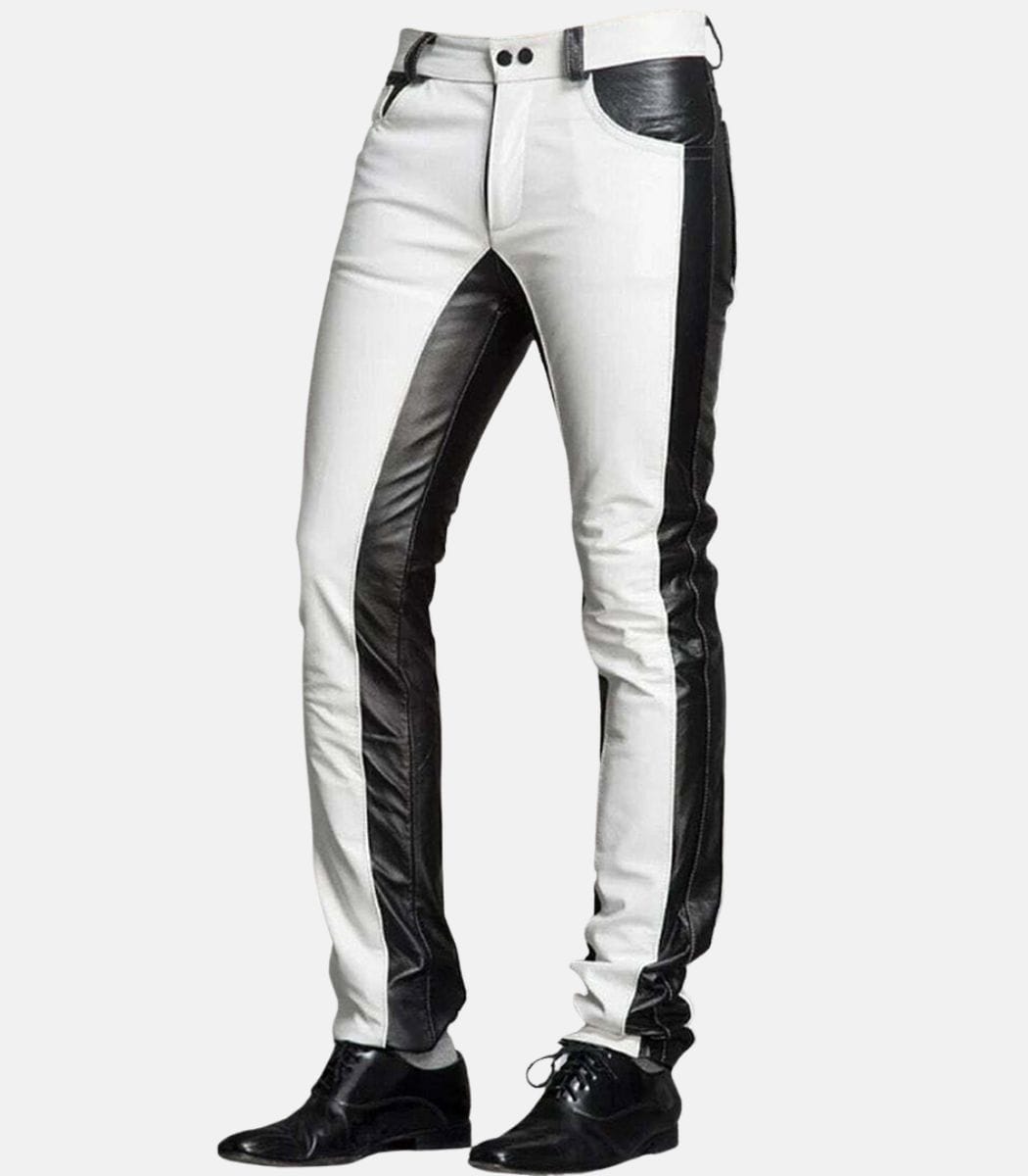1-49-1.jpg Modern Black & White Leather Pants for Men's