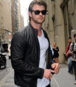 Chris Hemsworth Black Classic Leather Jacket photo 2