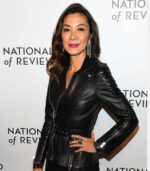Stylish Black Leather Jacket Inspired by Michelle Yeoh photo 2