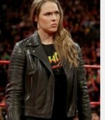 Ronda Rousey Stunning Black Leather Jacket