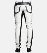 Modern Black & White Leather Pants for Men's photo 2