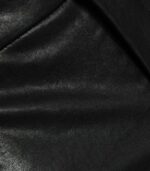 Women's Black Leather Shorts With Zipper Closure photo 3