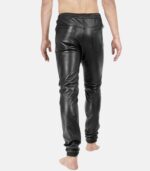 Men's Leather Trousers with flexible waistband photo 3