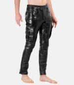 Men's Black Leather Pants Premium Cowhide Leather photo 3